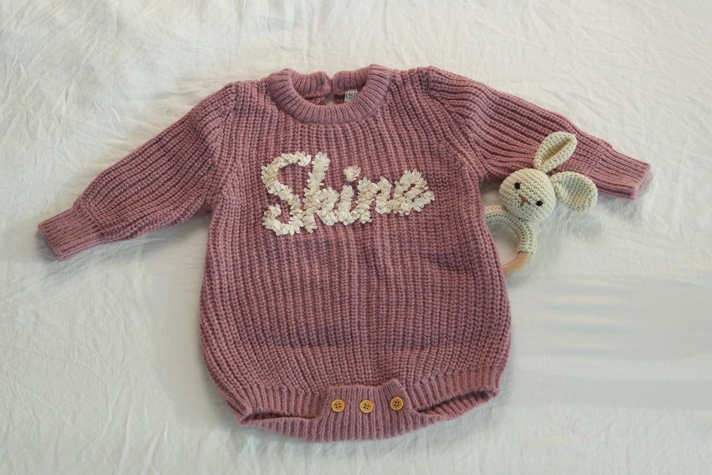 The Shine  Knit Baby Romper