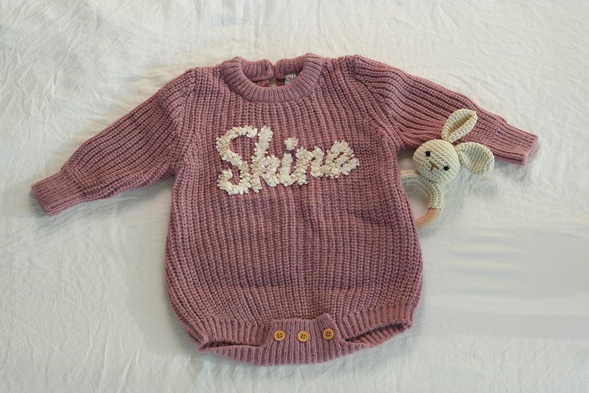 The Shine  Knit Baby Romper