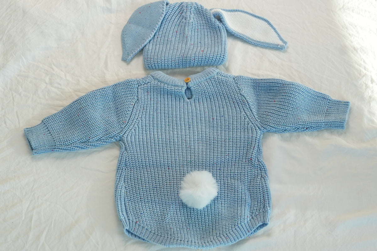 The Hoppy™  Easter Knit Baby Set
