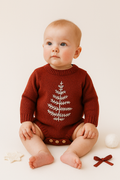 The merry Christmas Knit Baby Romper