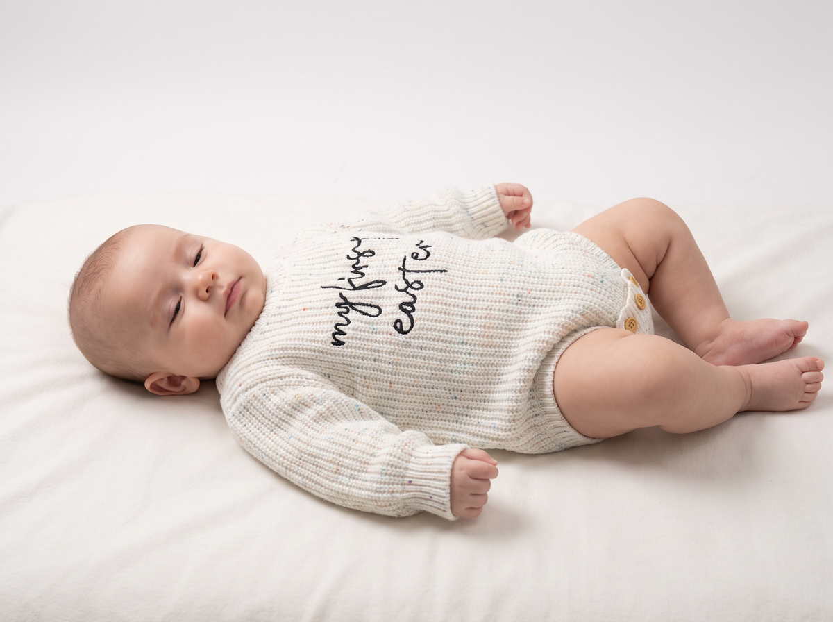 The Hoppy™  Easter Knit Baby Set